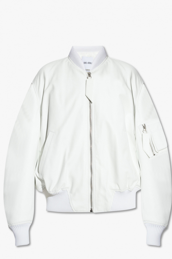 Wide Fit Hoodie White Anja leather bomber jacket The Attico